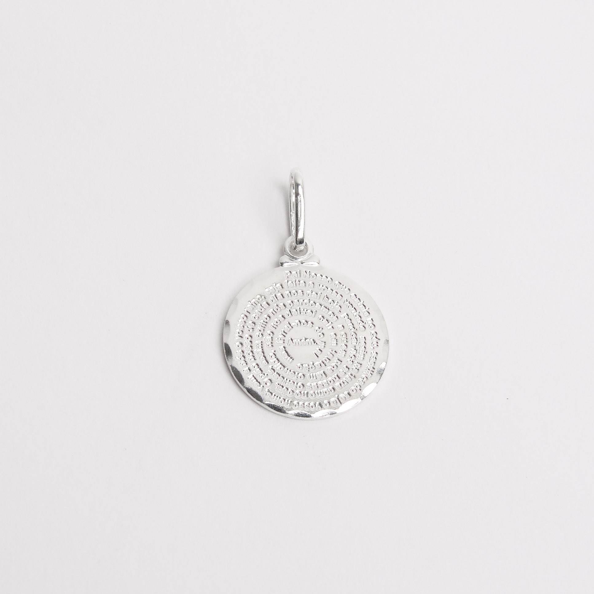 Pingente medalha Pai Nosso 15mm