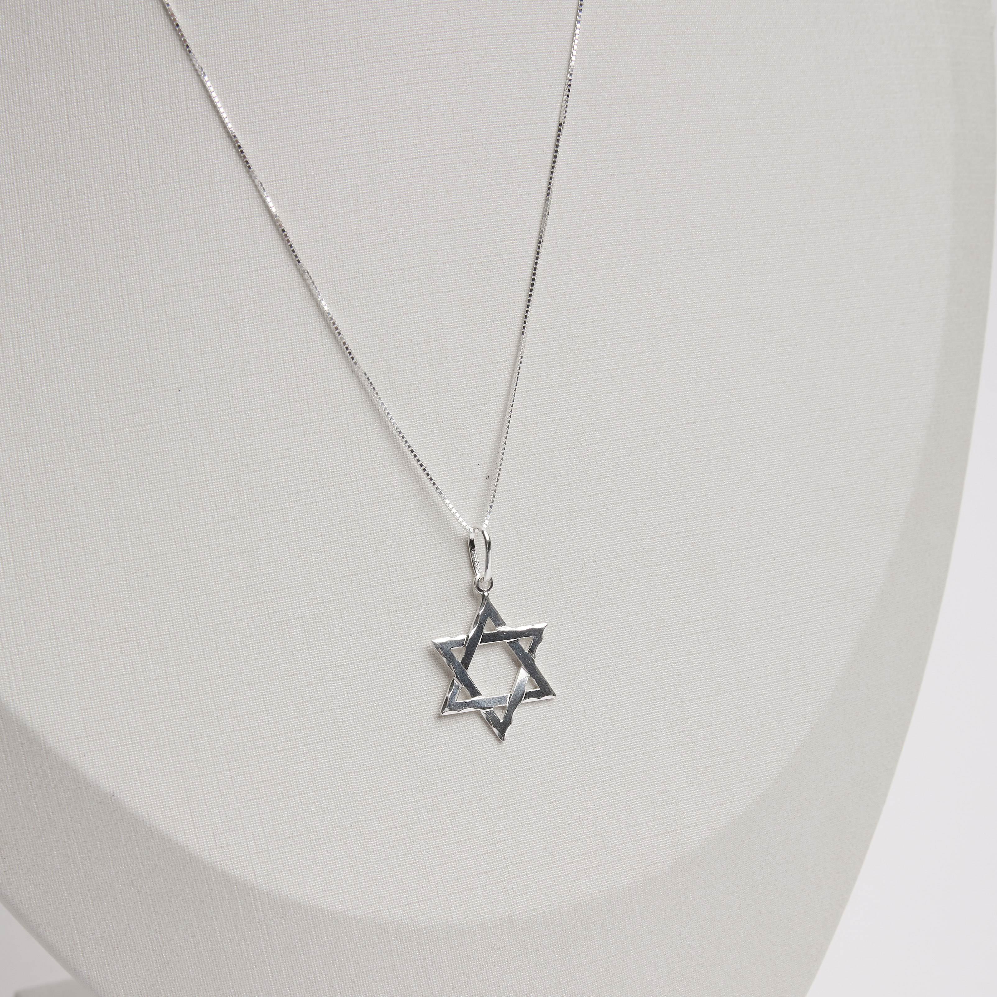 Imagem Secundária Colar pingente estrela de Davi 22mm 45cm