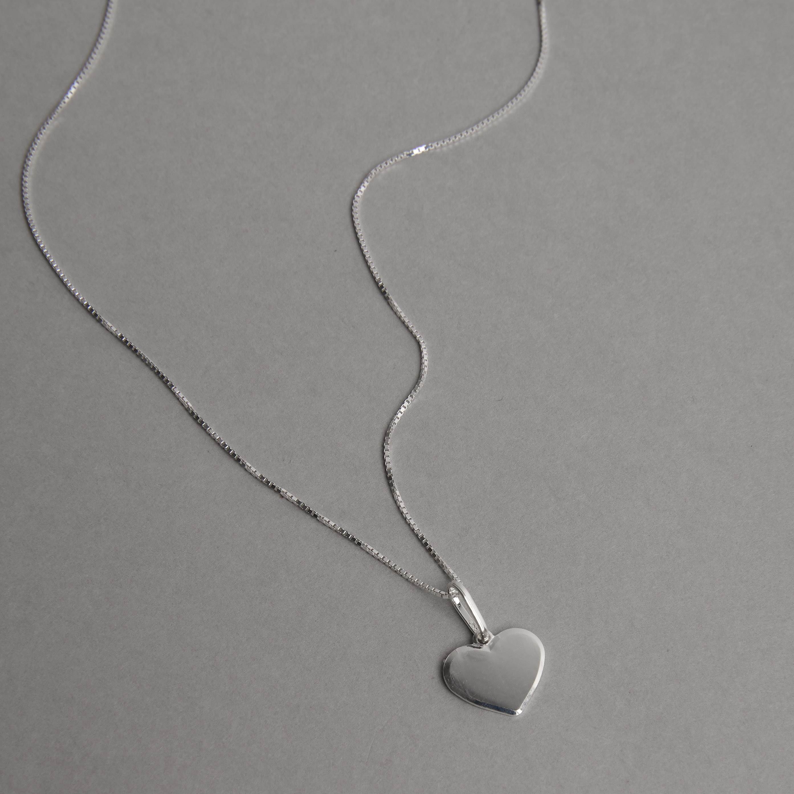 Imagem Secundária Colar pingente coração 12mm 45cm