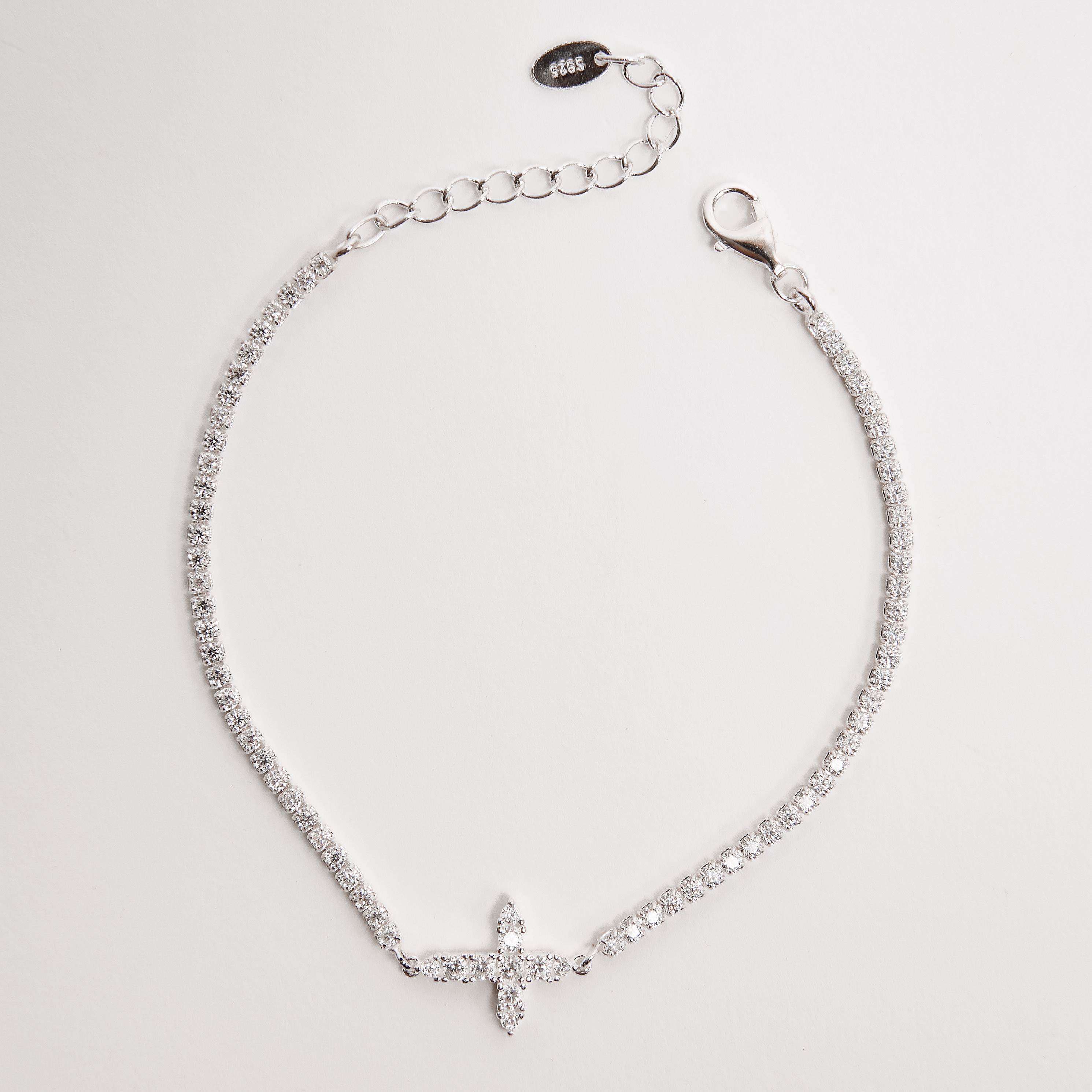 Pulseira Riviera 2.0 entremeio cruz 16+4cm