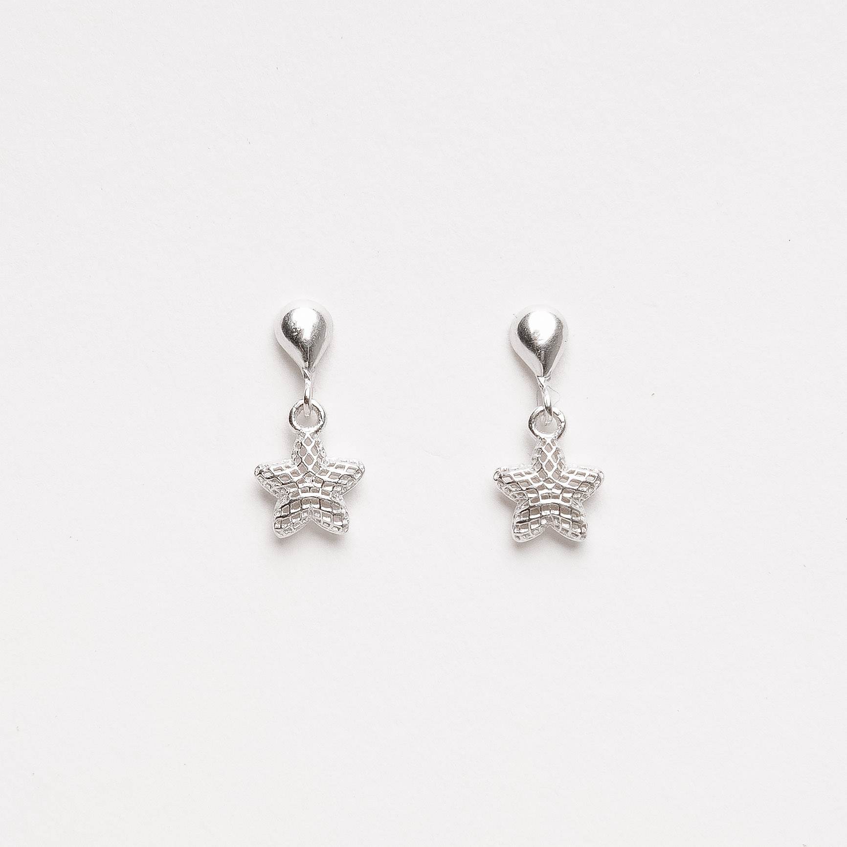 Brinco base gota pingente estrela 3D