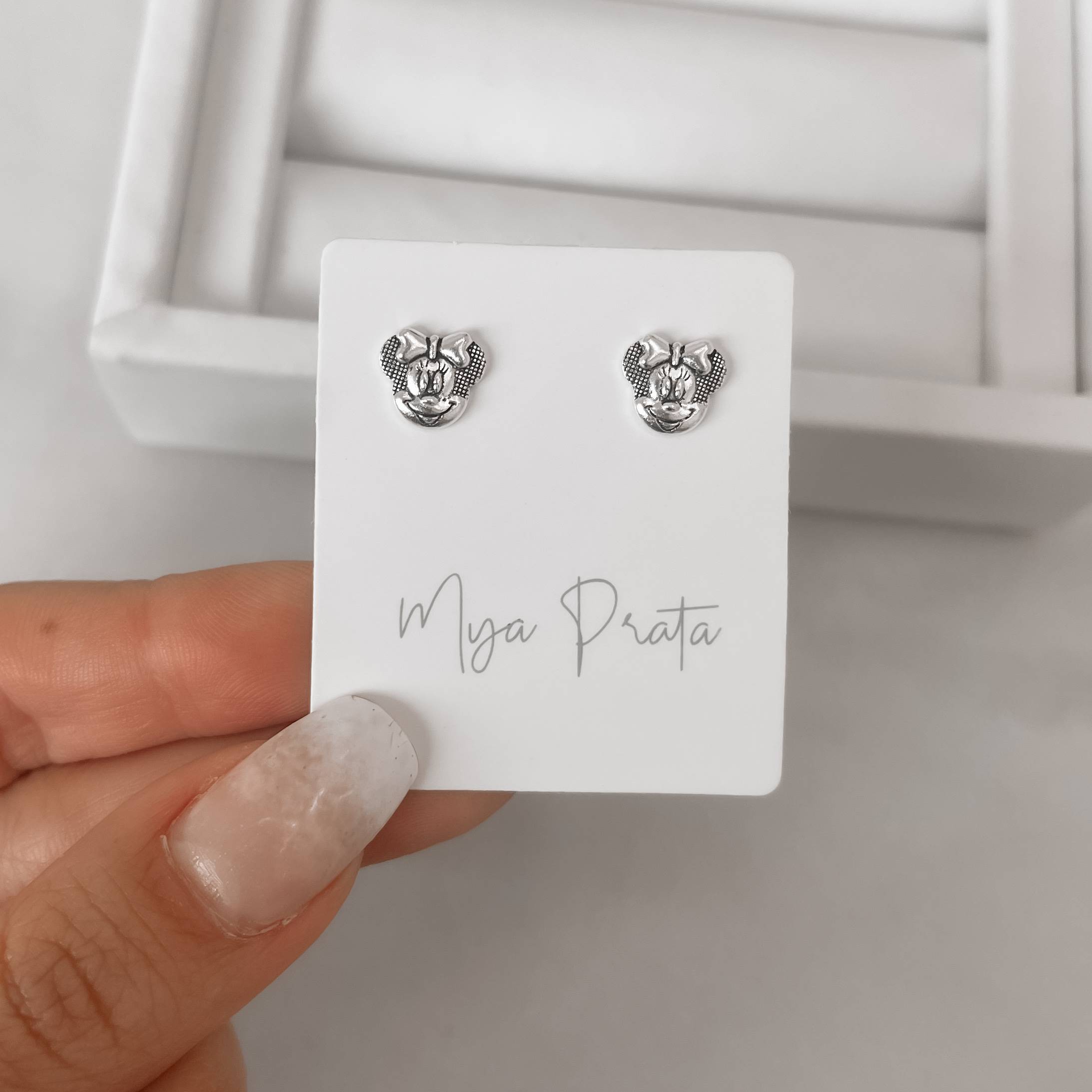 Imagem Secundária Brinco infantil Minnie envelhecido 9mm tarraxa baby