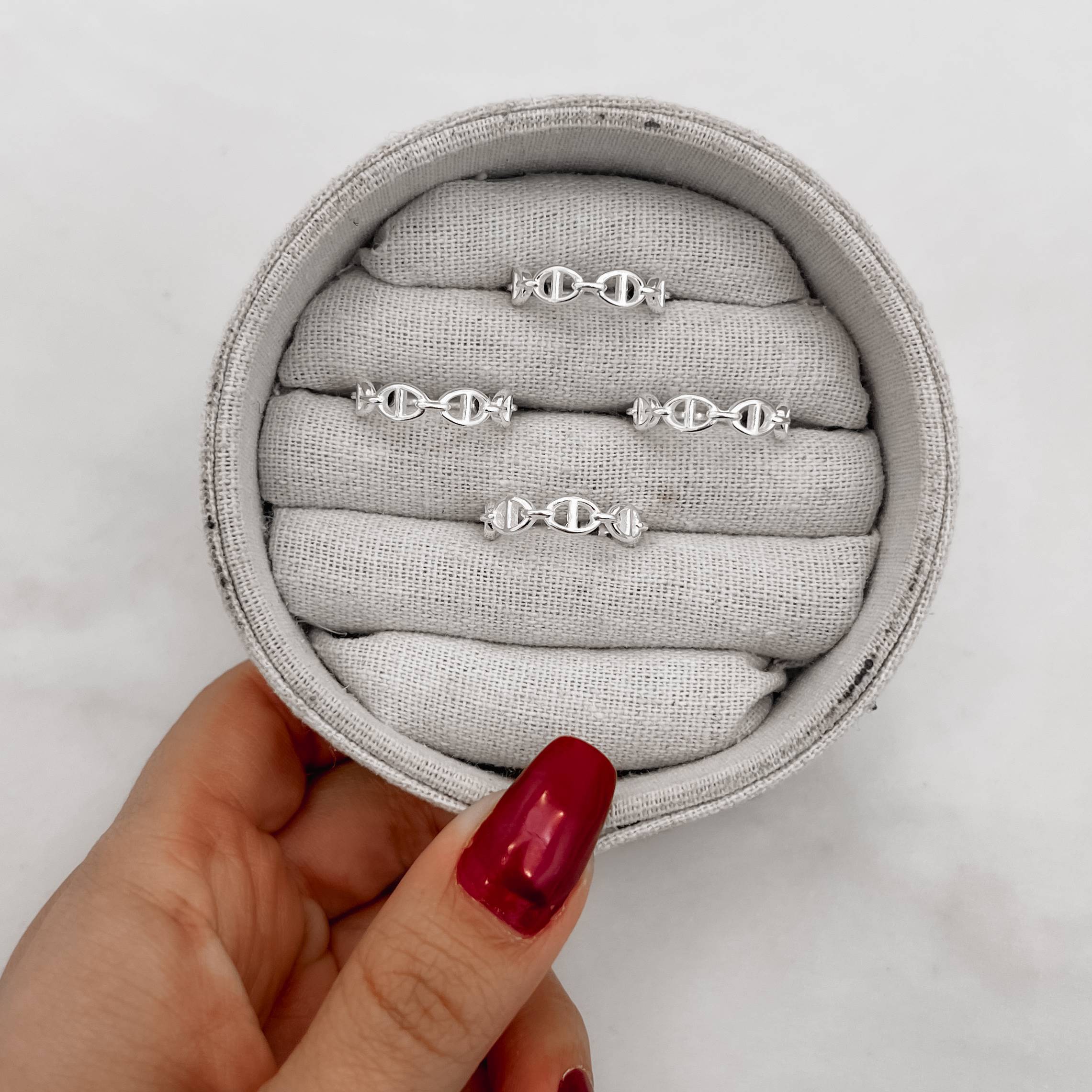 Imagem Anel corrente elos ovais