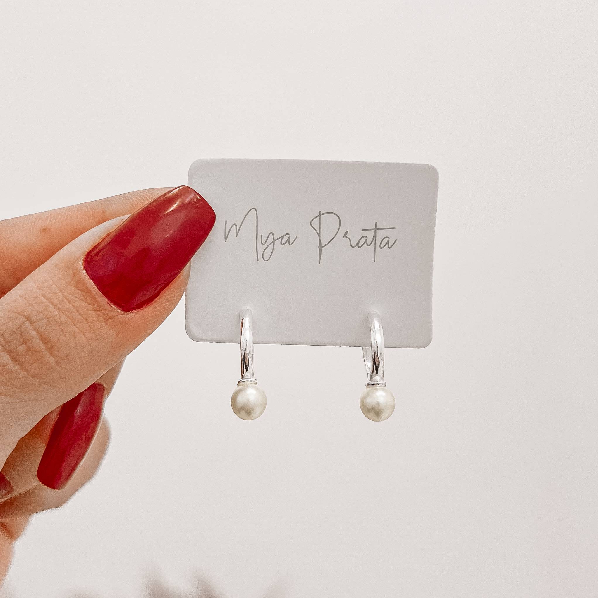 Imagem Argola click 11mm detalhe pérola