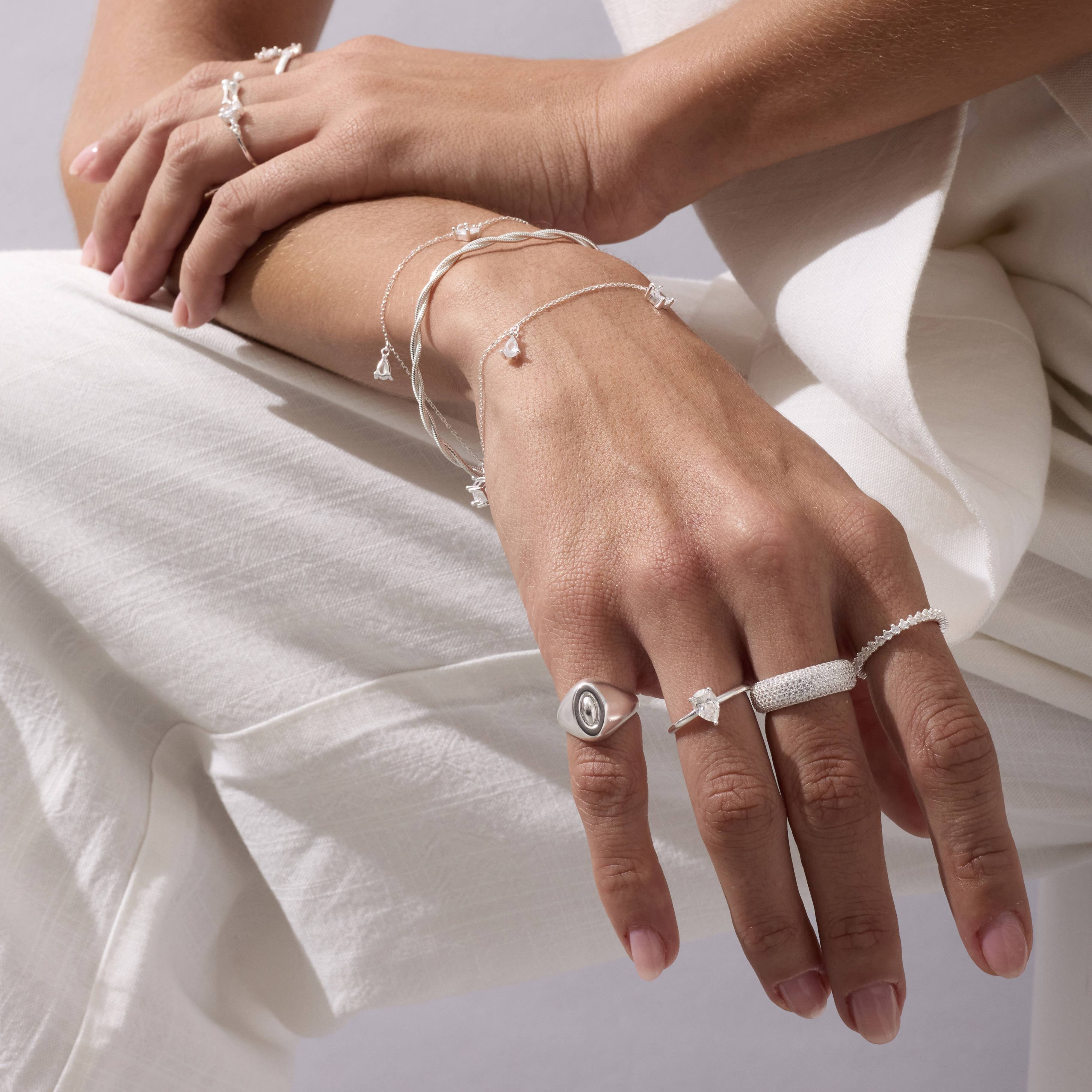 Imagem Secundária Pulseira corrente rabo de rato trançada 2 fios 2.5