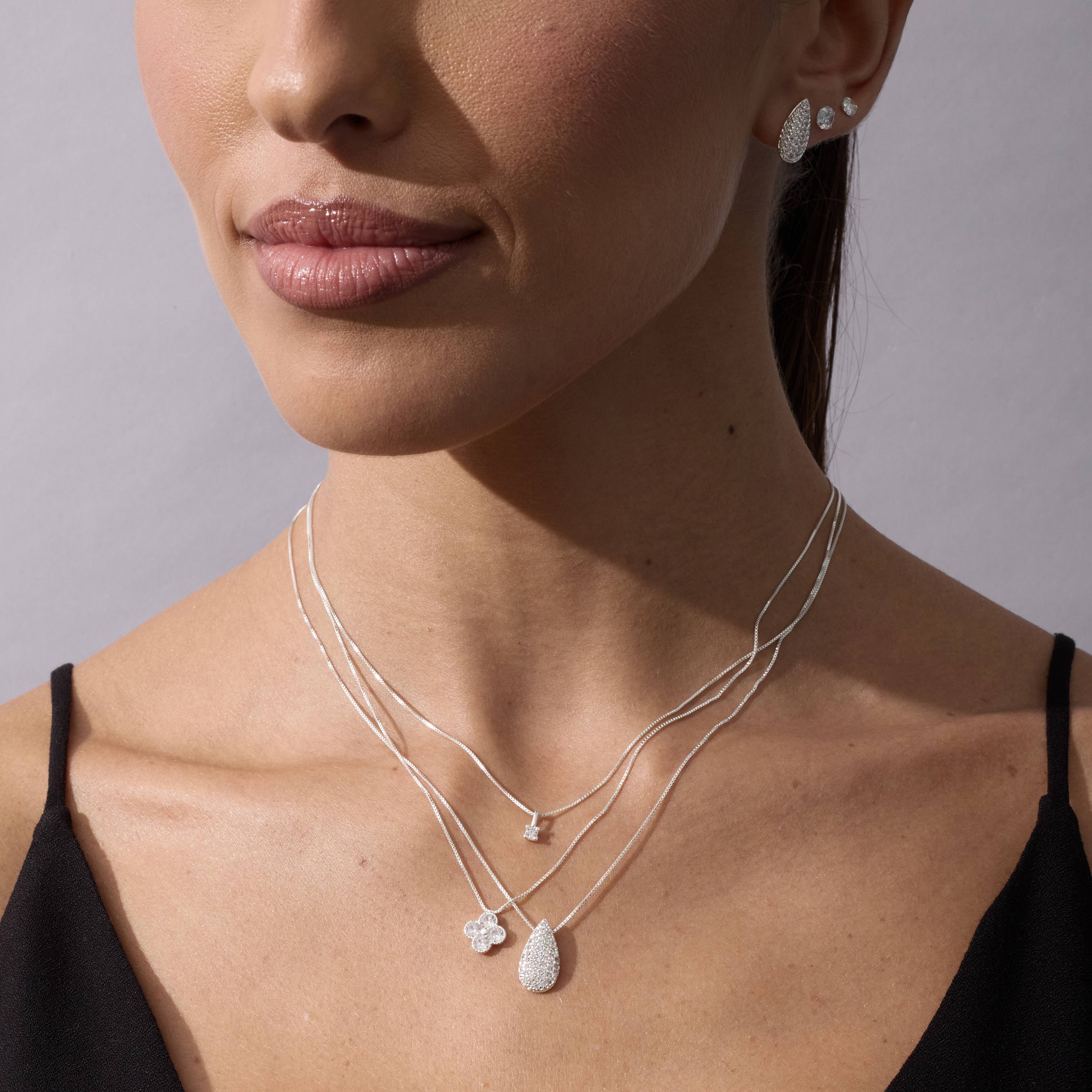 Imagem Secundária Brinco zircônia redonda cristal 5mm