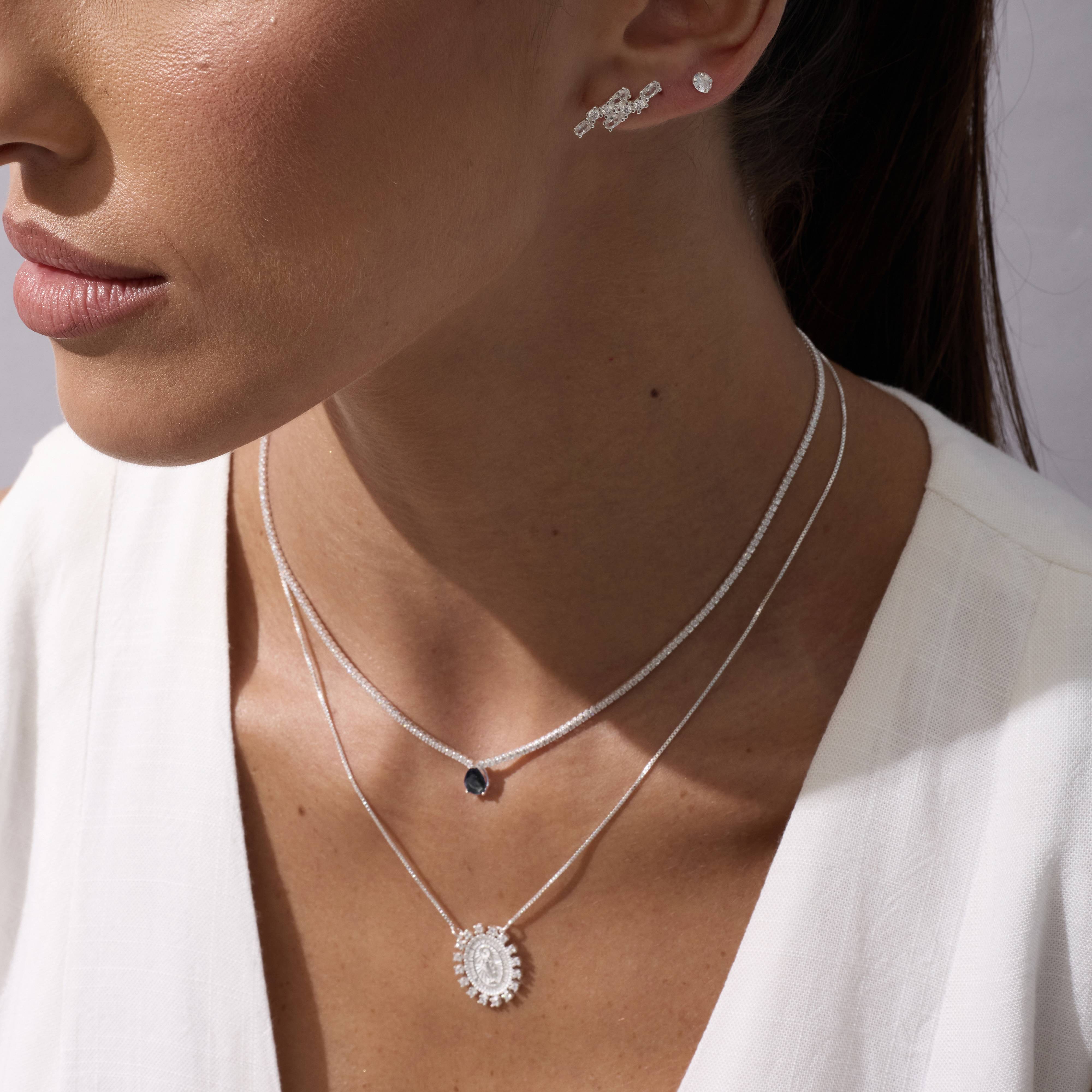 Imagem Secundária Brinco 2 palitos cravejados 19mm