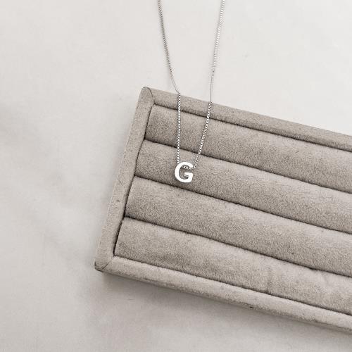 Colar letra G 6mm 45cm