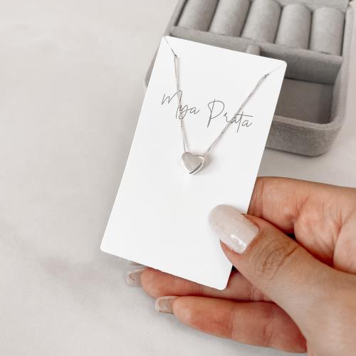 Colar coração 9mm 40cm