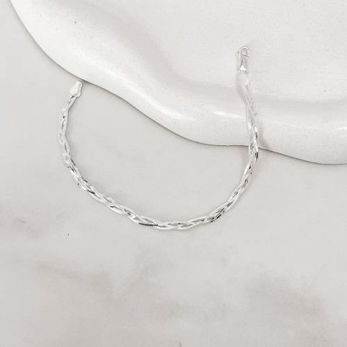Pulseira corrente rabo de rato fio quadrado trançado 3.6