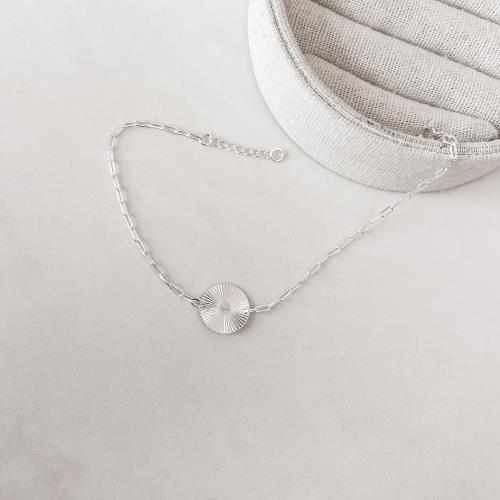 Pulseira entremeio medalha com vinco 13mm