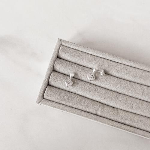 Brinco base gota pingente coração 3D