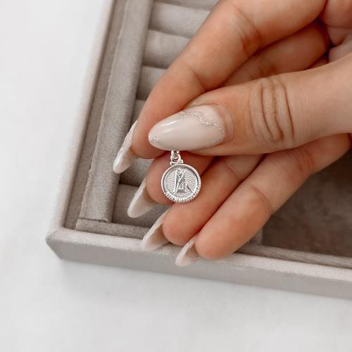 Berloque pingente medalha Arquitetura 14mm