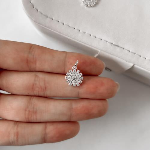 Pingente botão cravejado 11mm