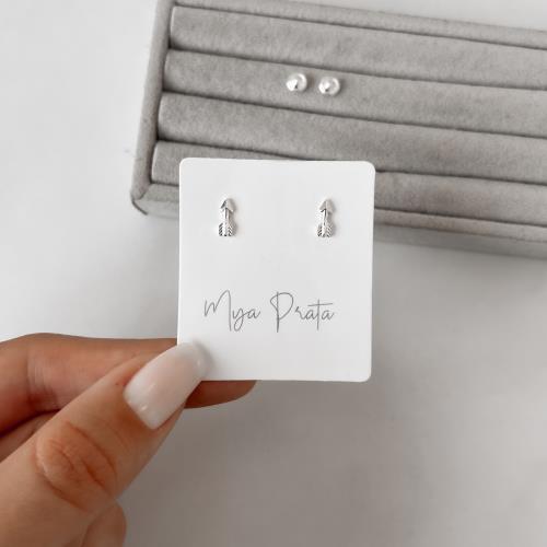 Brinco infantil flecha 8mm tarraxa baby