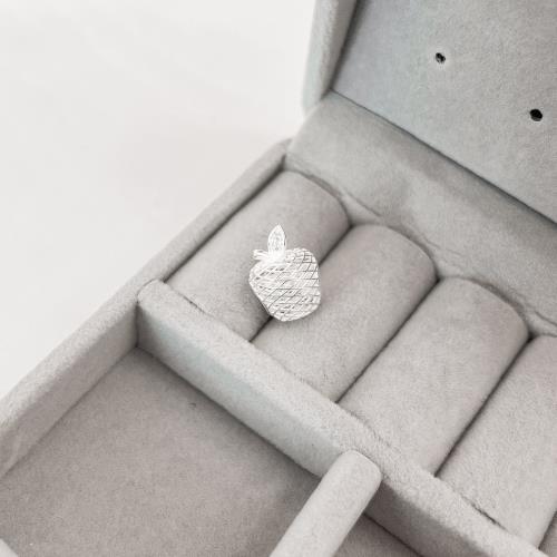 Berloque separador maçã 3D detalhe zircônias 14mm