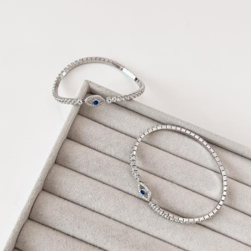 Pulseira Riviera 3.2 entremeio olho grego ródio