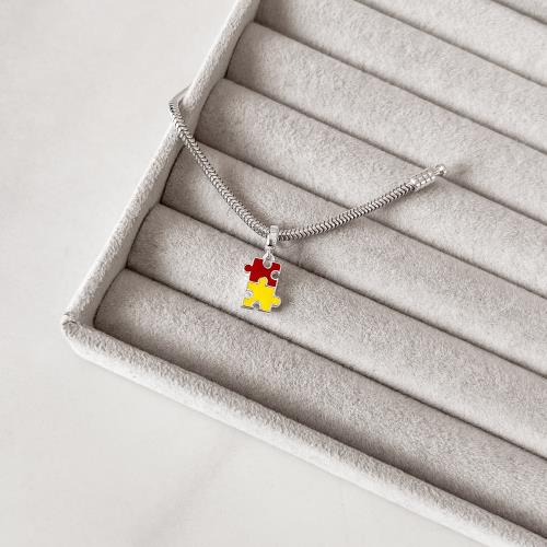 Berloque pingente símbolo autismo 13mm resina