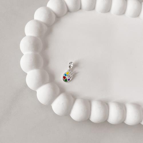 Berloque pingente paleta pintura resina 11mm