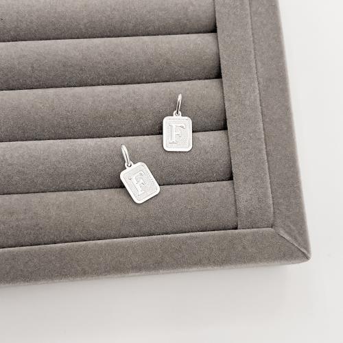 Pingente placa letra F 12mm 