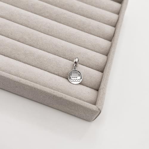 Berloque pingente medalha barco 11mm envelhecido