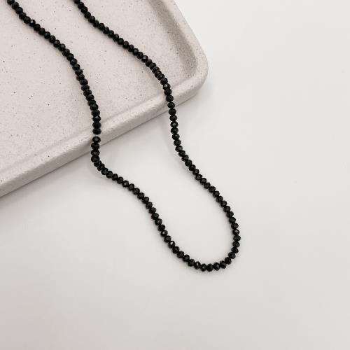 Choker cristal preto 3.5mm 40+5cm