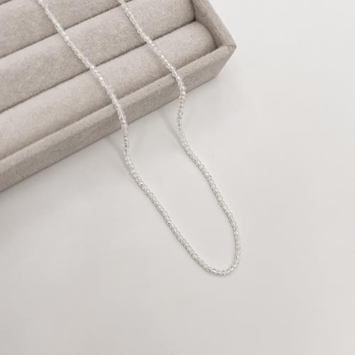 Choker zircônia redonda facetada cristal 2mm com alongadora