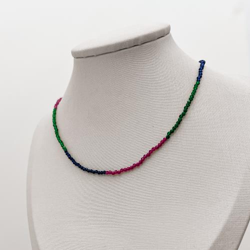 Choker cristal colorido 2mm com alongadora