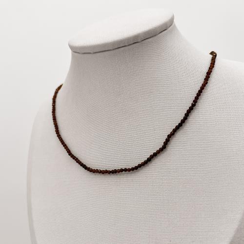 Choker cristal marrom 2mm com alongadora