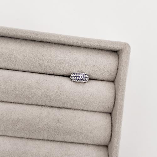 Berloque separador triplo cravejado lilás 10mm