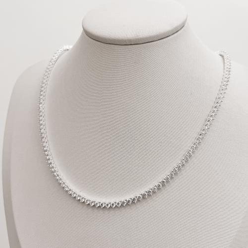 Colar Riviera 3 pontas 3mm 45cm