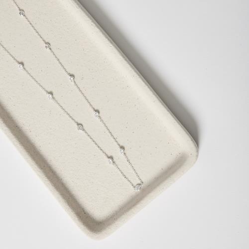Colar entremeios zircônias 4mm 60+5cm