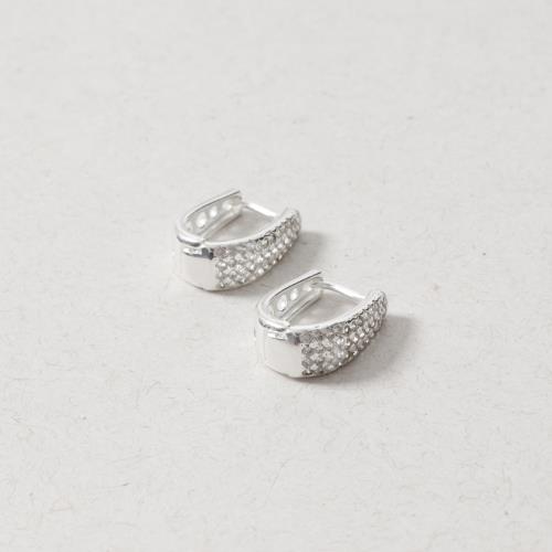 Argola click oval cravejada 14mm detalhe vazado