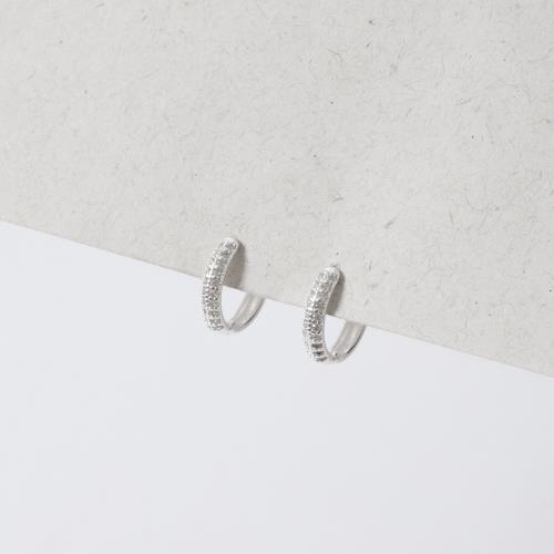 Argola click cravejado duplo 13mm