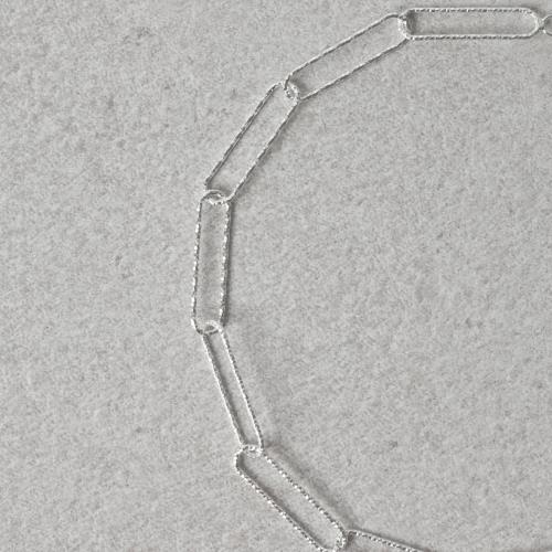 Pulseira corrente elo longo facetado 5.3 20cm