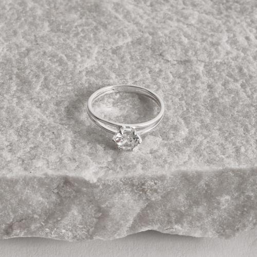 Anel fio duplo solitário 6mm