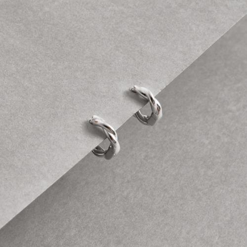 Argola click trançada 10mm 