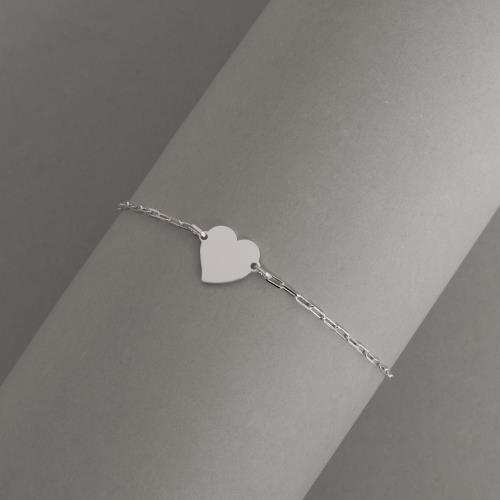 Pulseira entremeio coração 12mm corrente cartier