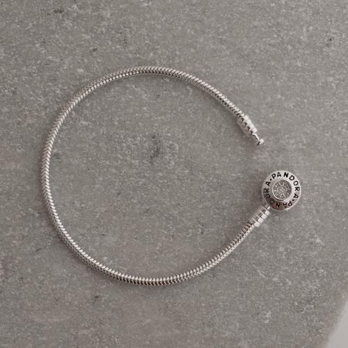 Pulseira para berloques 2.4 fecho cravejado