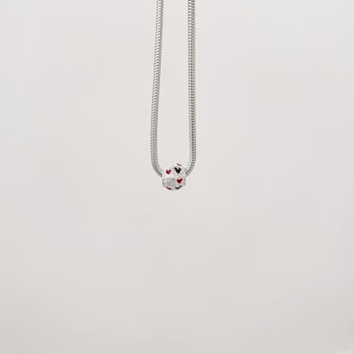 Berloque separador Mickey com coração resina 10mm