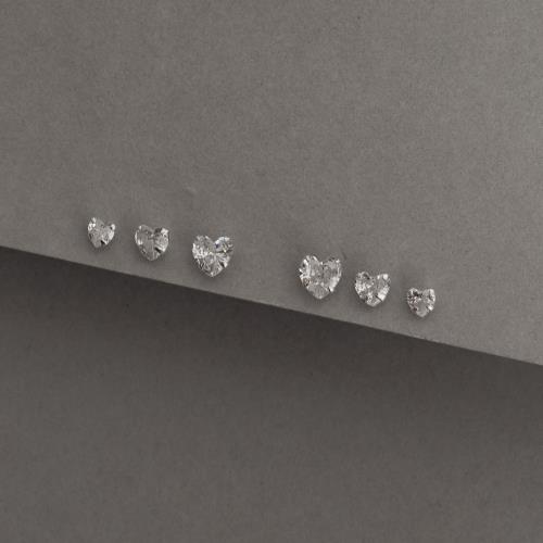 Trio zircônias coração 4, 5 e 6mm