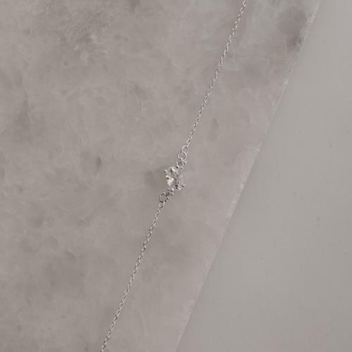 Pulseira entremeio zircônias redonda e oval 11mm 16+4cm