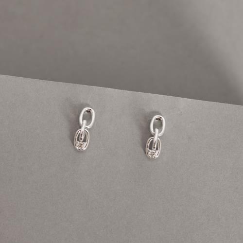 Brinco corrente detalhe zircônia 17mm 