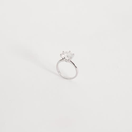 Anel solitário moissanite 10mm ródio