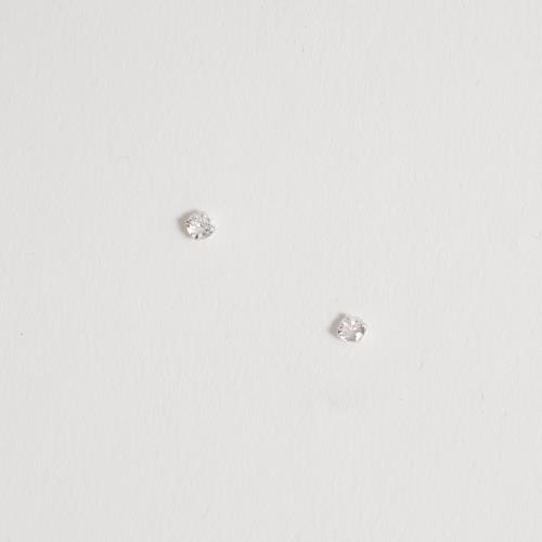 Brinco zircônia redonda cristal 3mm