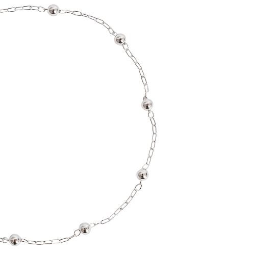 Pulseira entremeios bolas 4mm corrente cartier 19cm