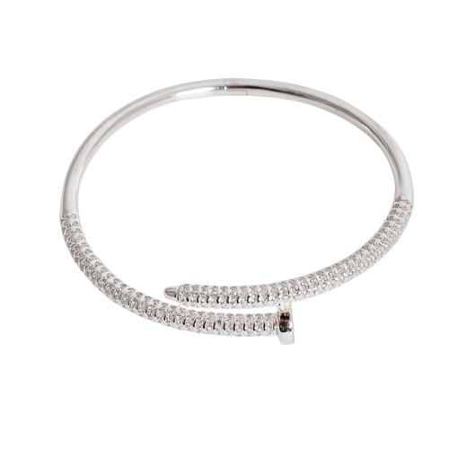 Bracelete pesado prego cravejado