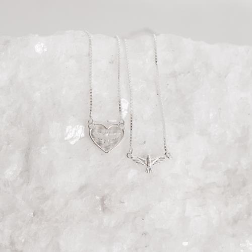 Escapulário Espirito Santo coração v15 60cm