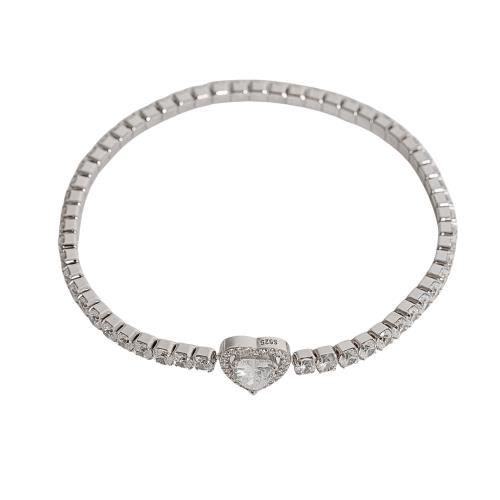 Pulseira Riviera 3.2 entremeio zircônia coração ródio