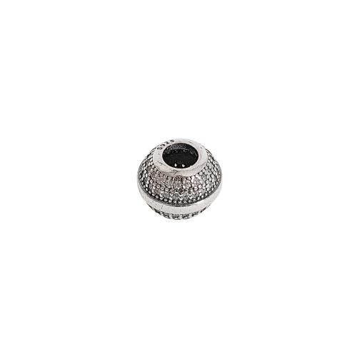 Berloque separador bola cravejada 11mm envelhecido
